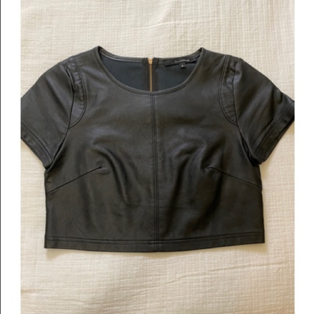 Leather crop top